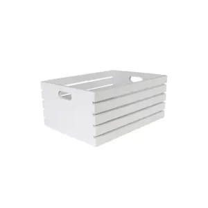 Crate Acacia Wood White, MODA BROOKLYN, 410x300x180mm