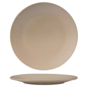 Round Plate Coupe Ribbed, ZUMA SAND, 310mm (Box of 3)