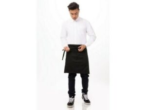 Apron Bistro Half 2 Pocket, CHEF WORKS, Black