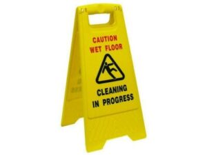 Wet Floor Cleaning Sign, A Frame
