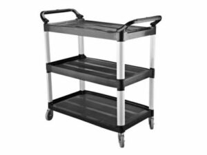Utility Trolley 3 Shelf, BLACK, 1020x500x960mm