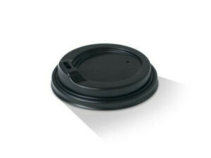 Plastic SIPPER Lid BLACK For Paper Cup *90mm Top* (1000/CTN)