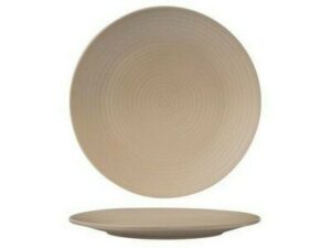 Round Plate Coupe Ribbed, ZUMA SAND, 210mm (Box of 6)