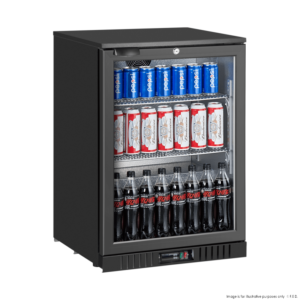 THERMASTER Under Bench Bar Cooler 1 Door 121Lt BLACK