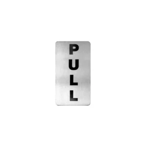 Wall/Door Sign S/S, PULL, 60x110mm