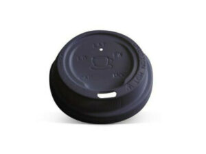 Plastic TRAVEL Lid BLACK For Paper Cup *90mm Top* (1000/CTN)