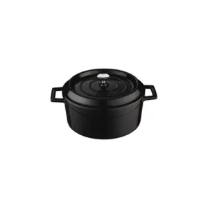 Cast Iron Round Casserole, LAVA BLACK, 200mm/2.6Lt