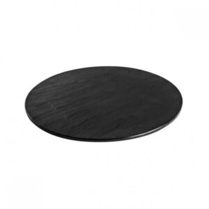 Round Platter, RYNER MELAMINE TAROKO BLACK, 330mm (Box of 3)